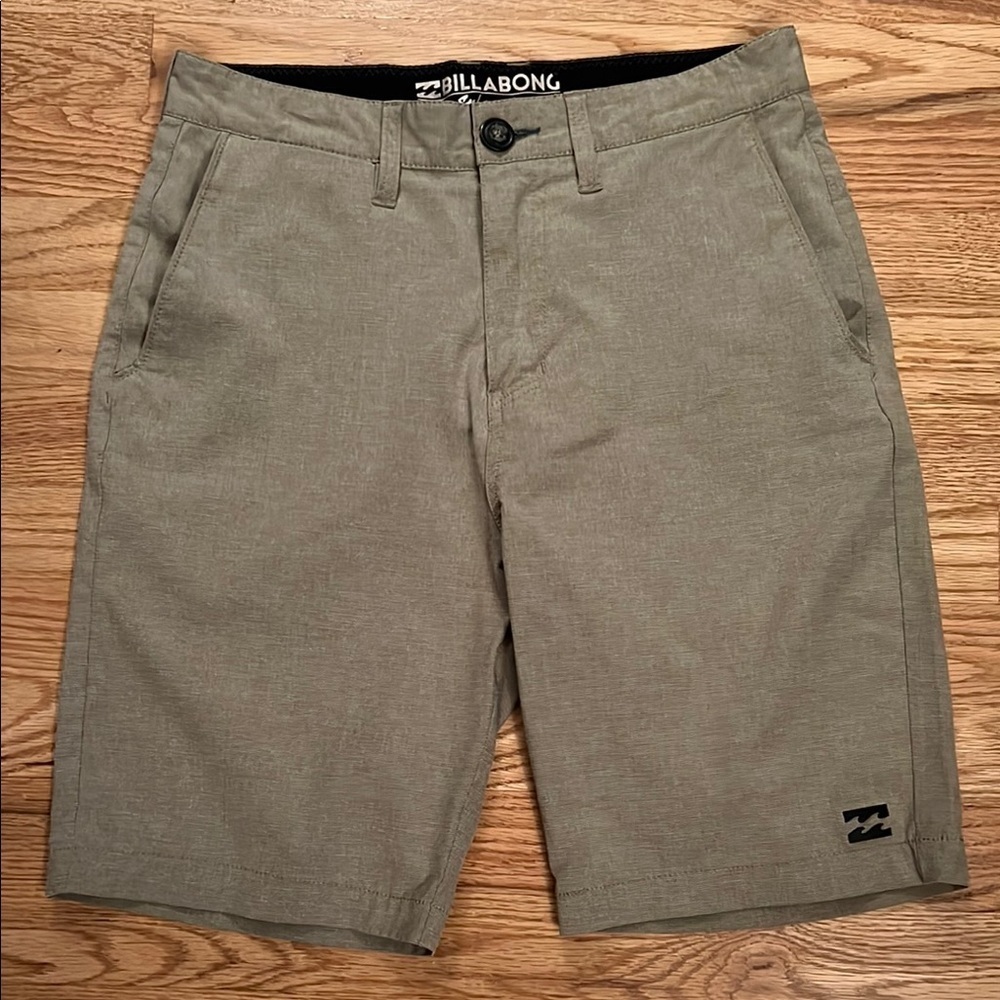 Billabong Men's Tan Shorts Crossfire Submersibles 4-Way Stretch Zip Chino